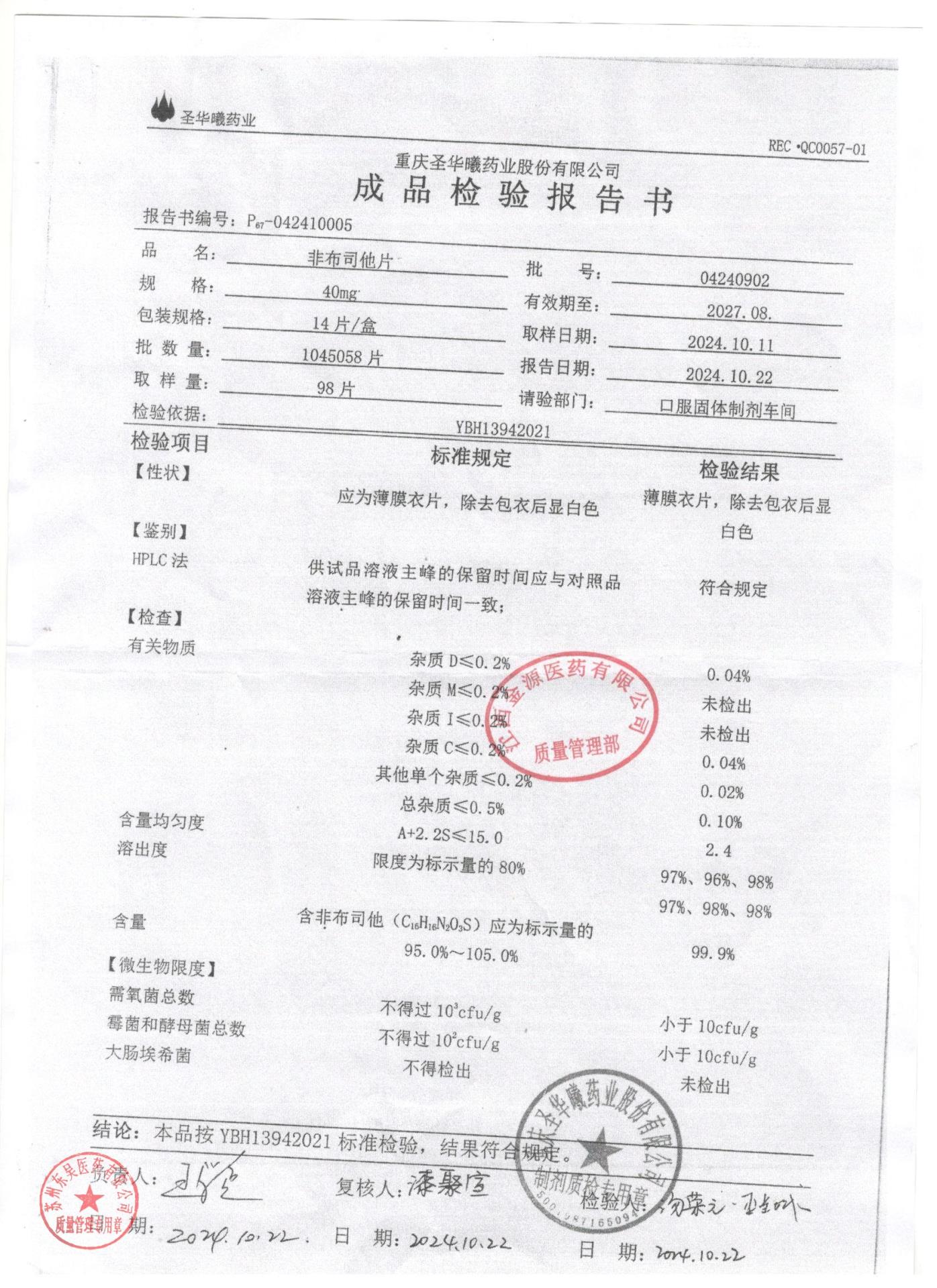 04240902非布司他片