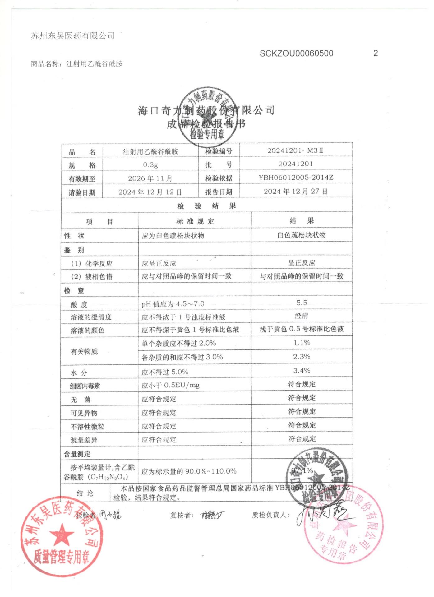 20241201注射用乙酰谷酰胺