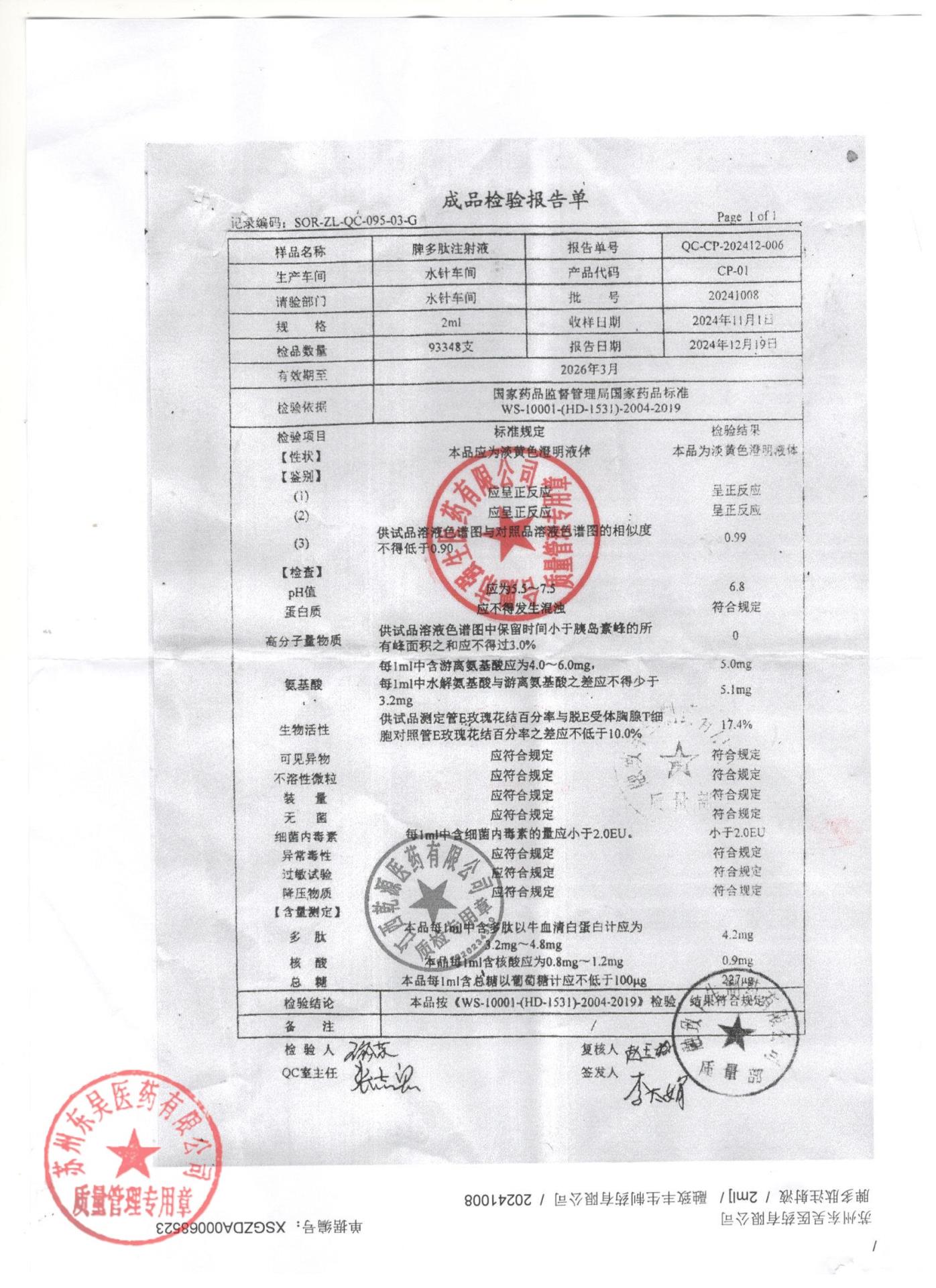 20241008脾多肽注射液