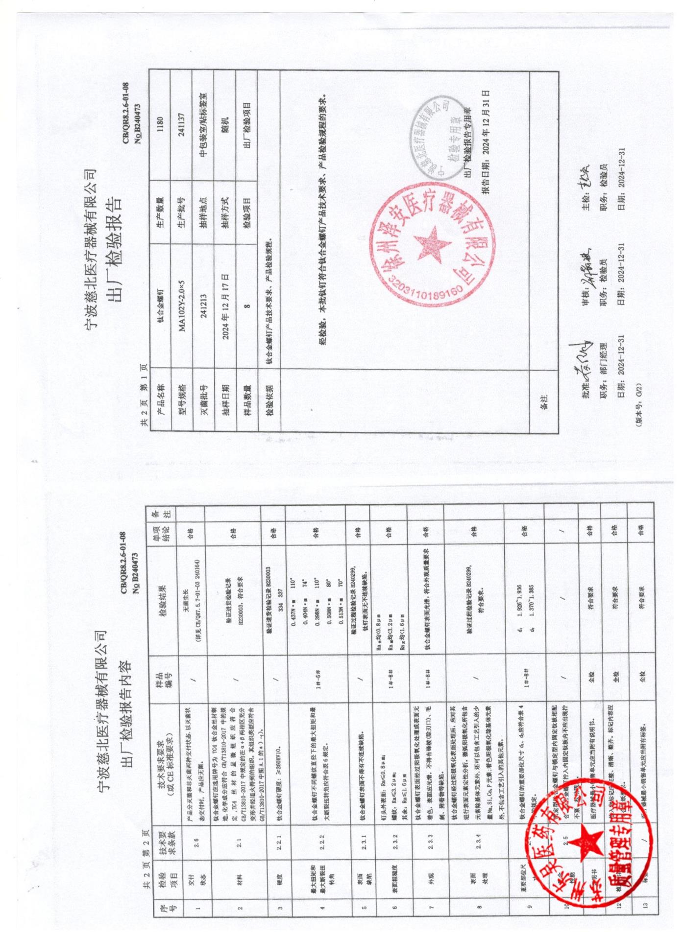241137钛合金螺钉