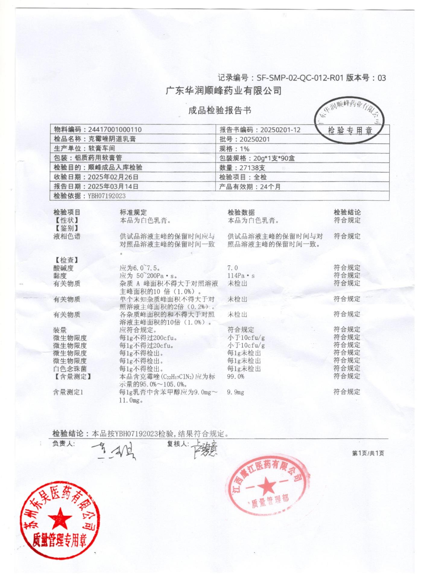 20250201克霉唑阴道乳膏