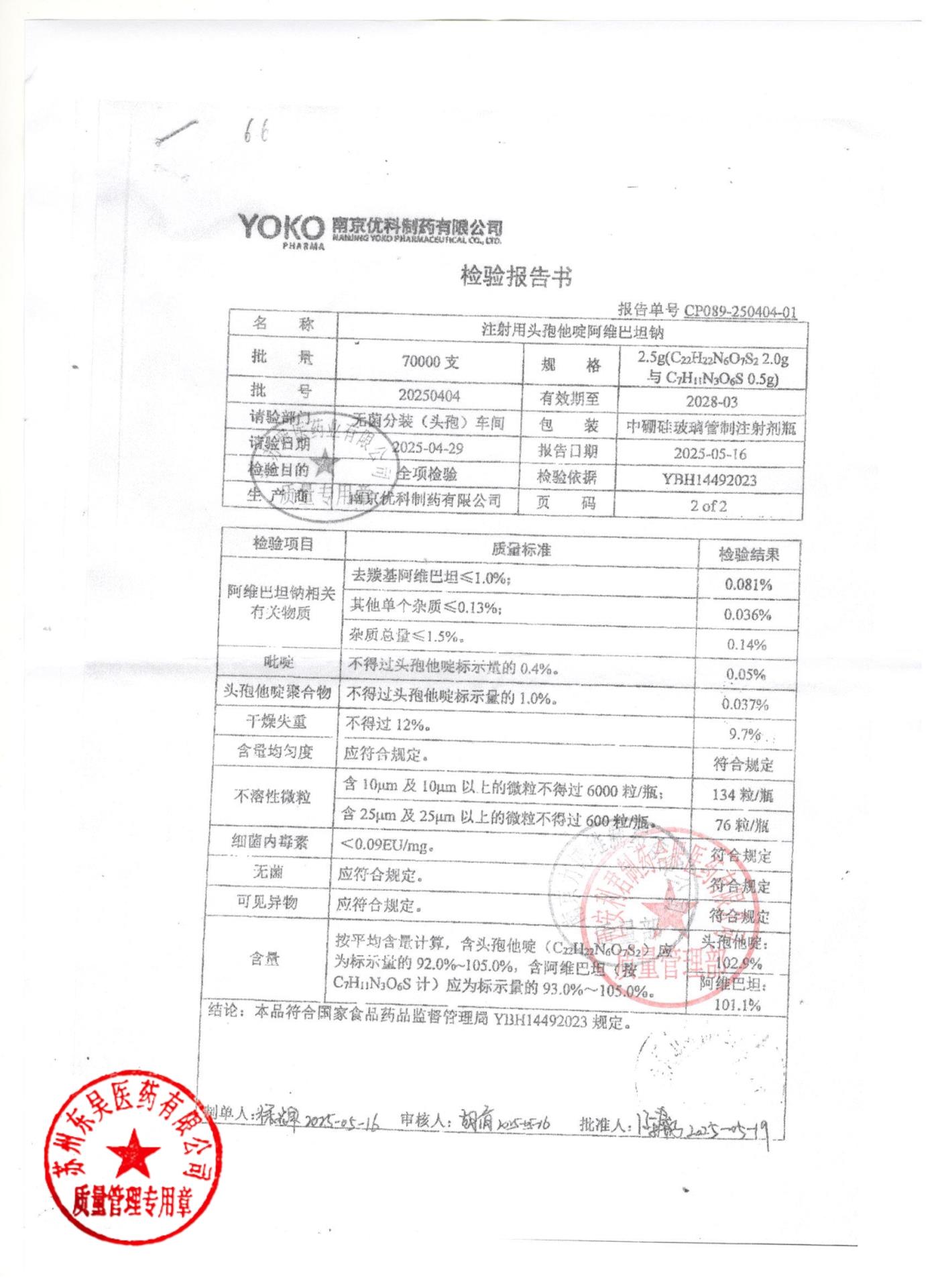 20250404注射用头孢他啶阿维巴坦钠1