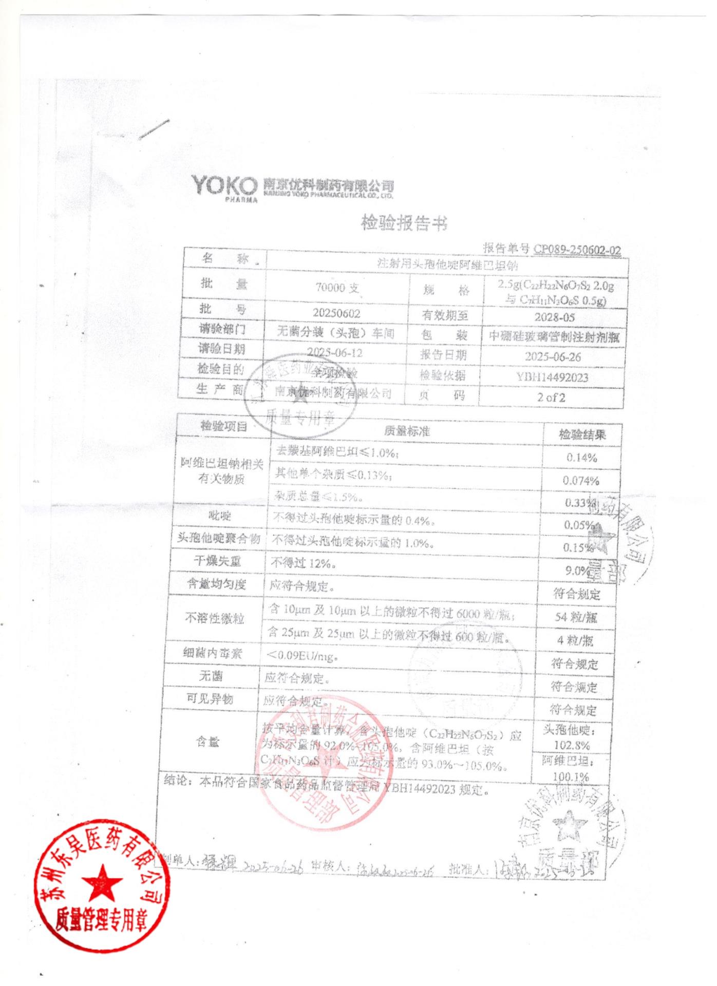 20250602注射用头孢他啶阿维巴坦钠2