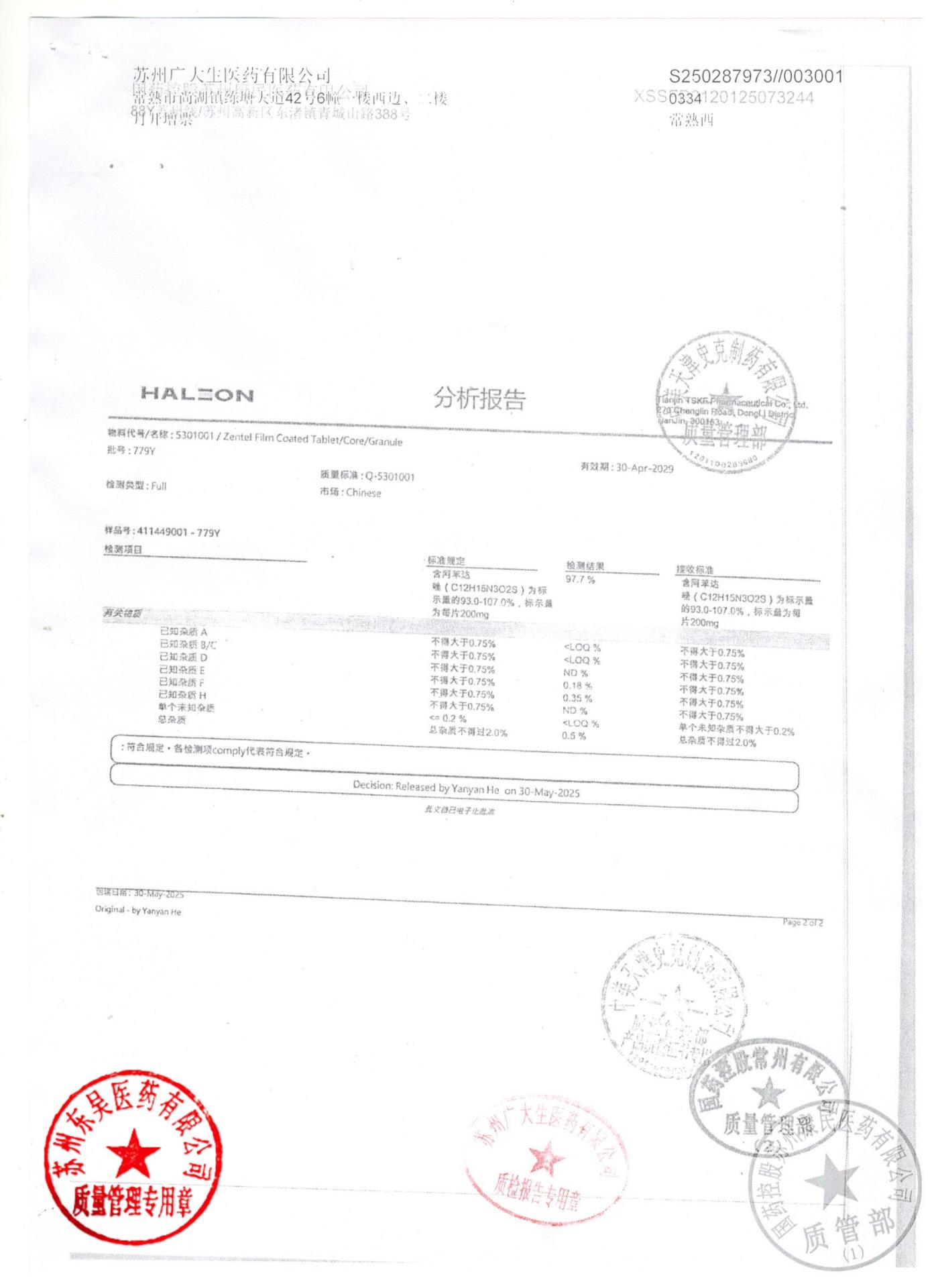 779Y阿苯达唑片6