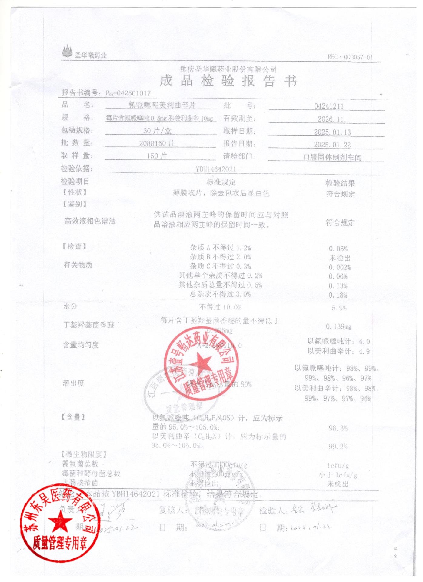 04241211氟哌噻吨美利曲辛片