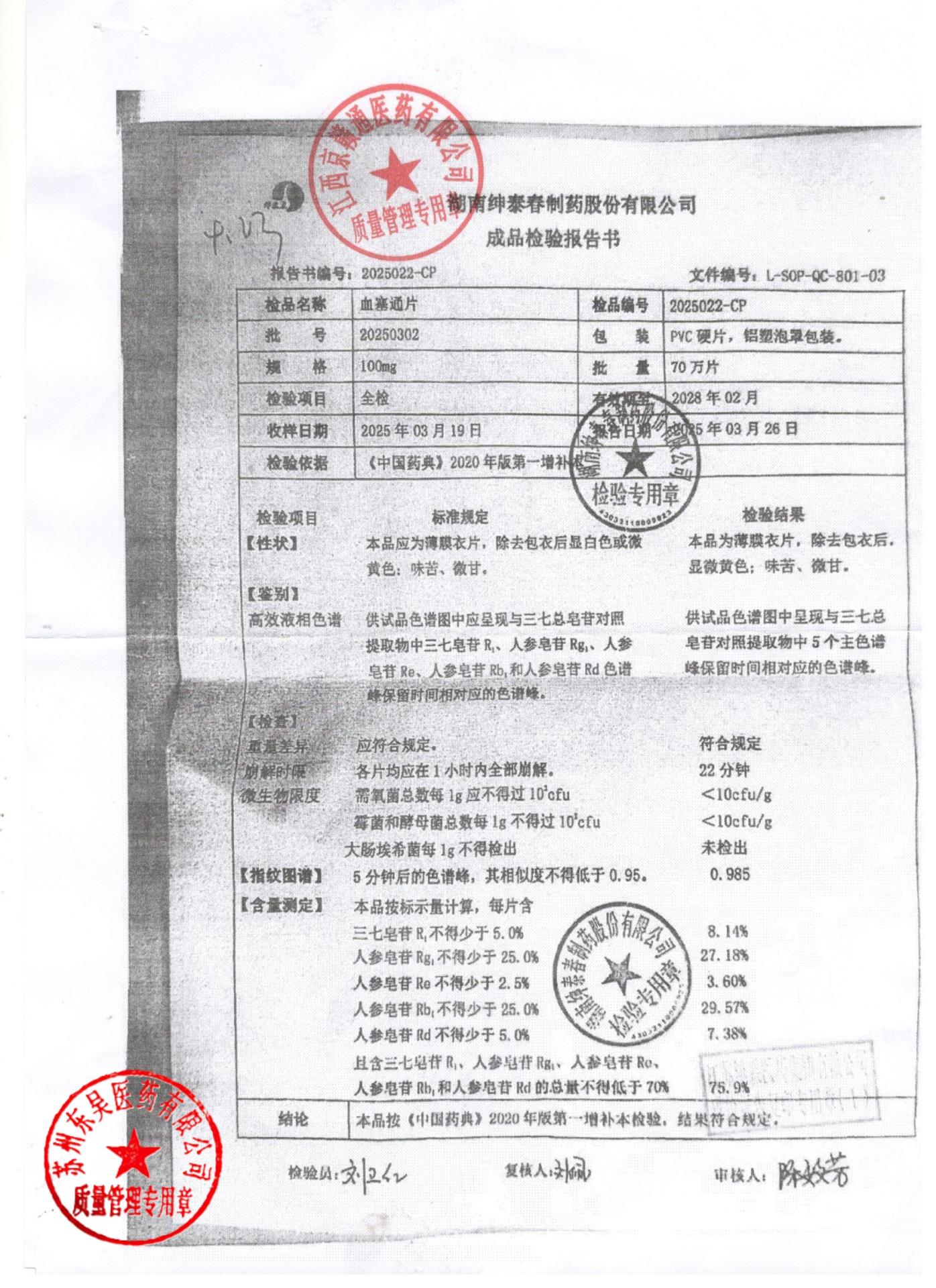 20250302血塞通片