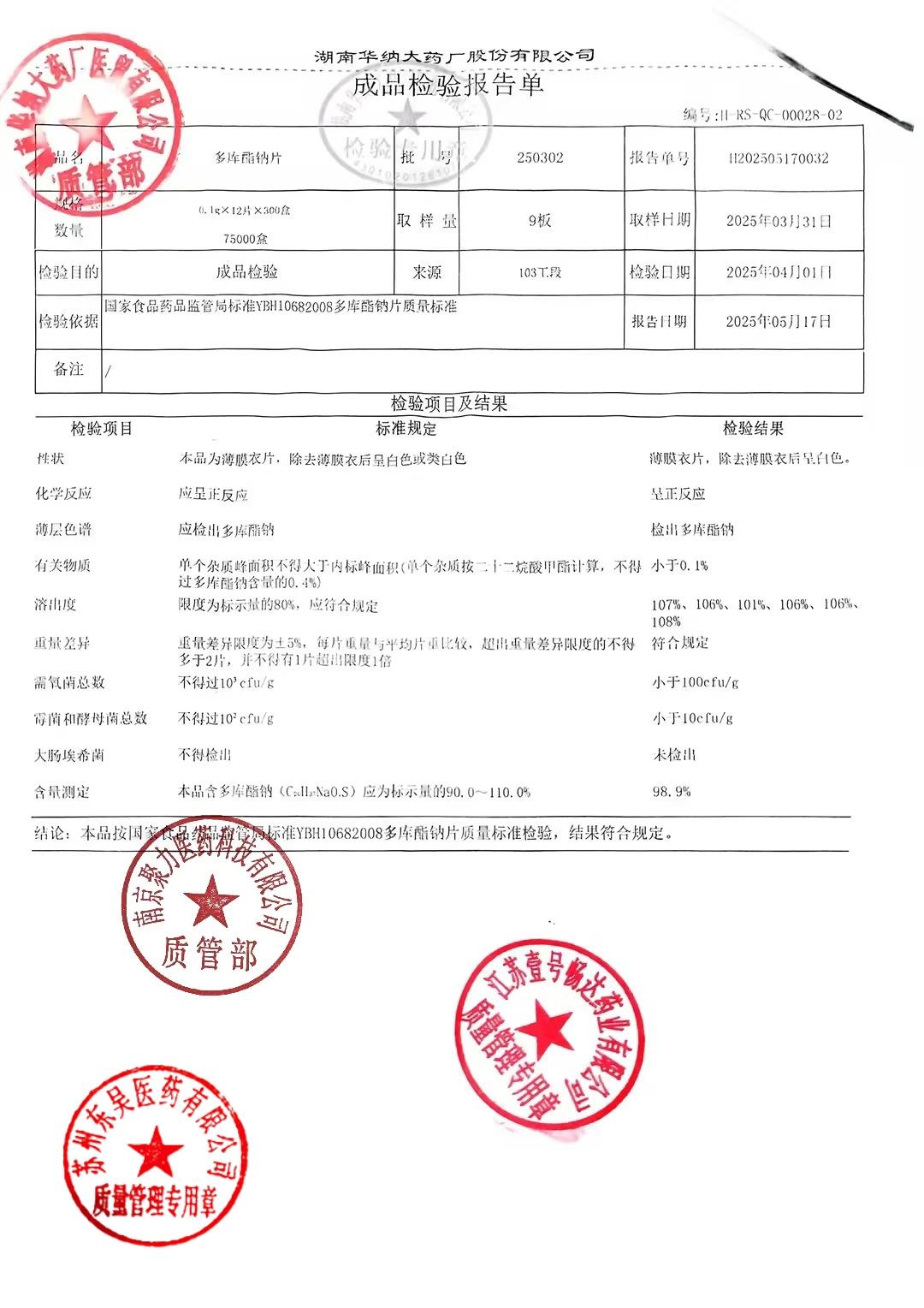 250302多库酯钠片