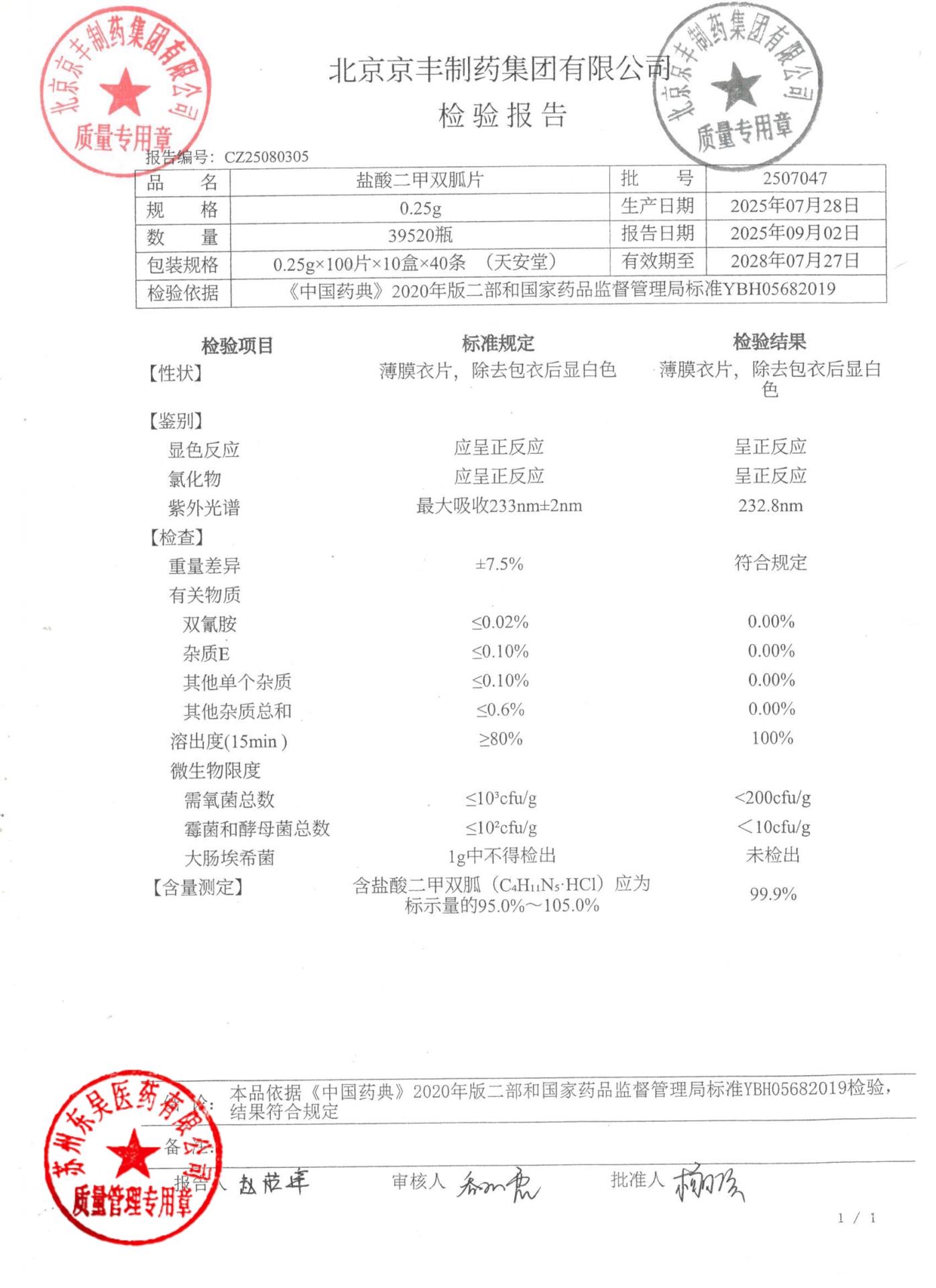 2507047盐酸二甲双胍片