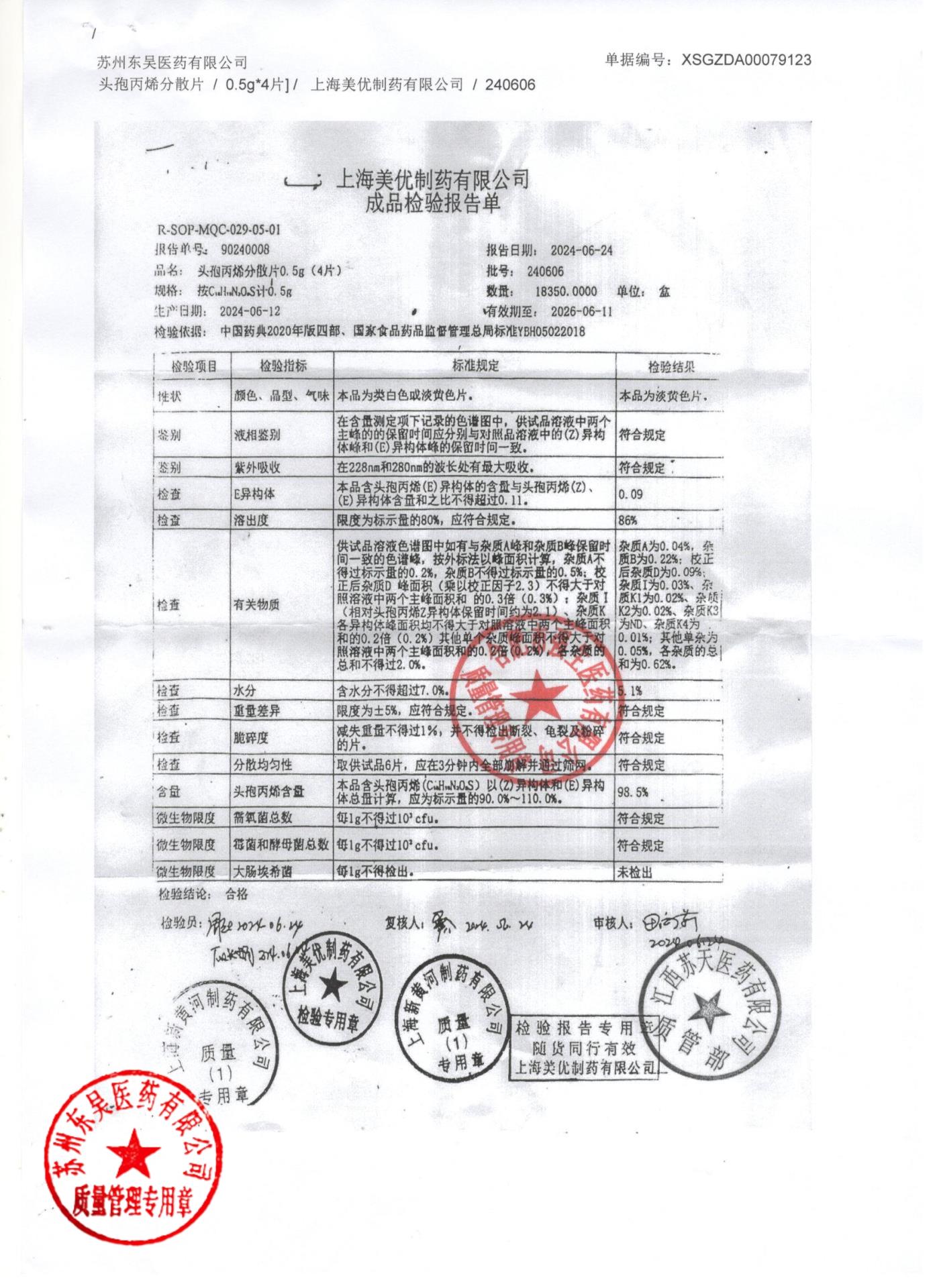240606头孢丙烯分散片