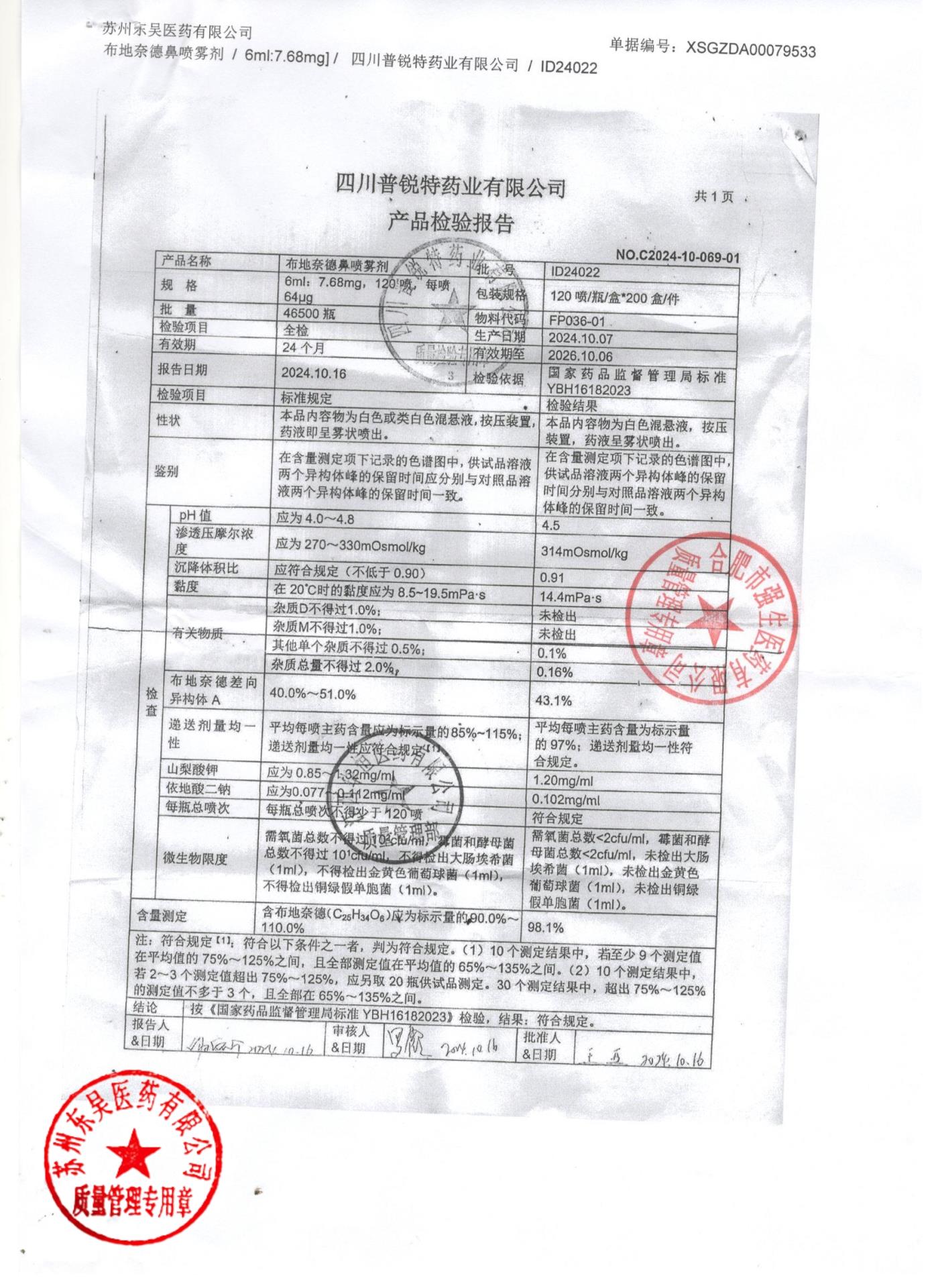 ID24022布地奈德鼻喷雾剂