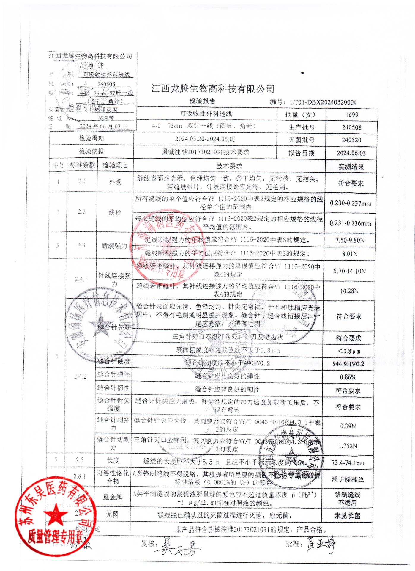240508可吸收性外科缝线