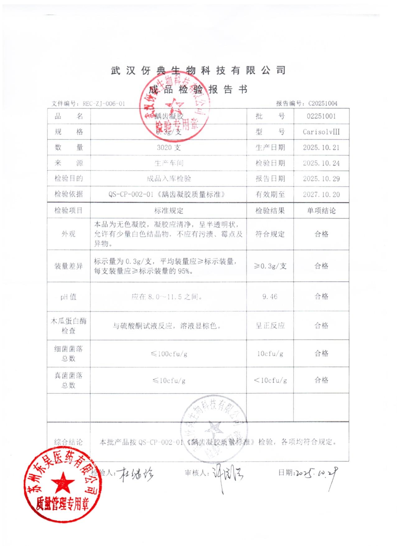 02251001龋齿凝胶