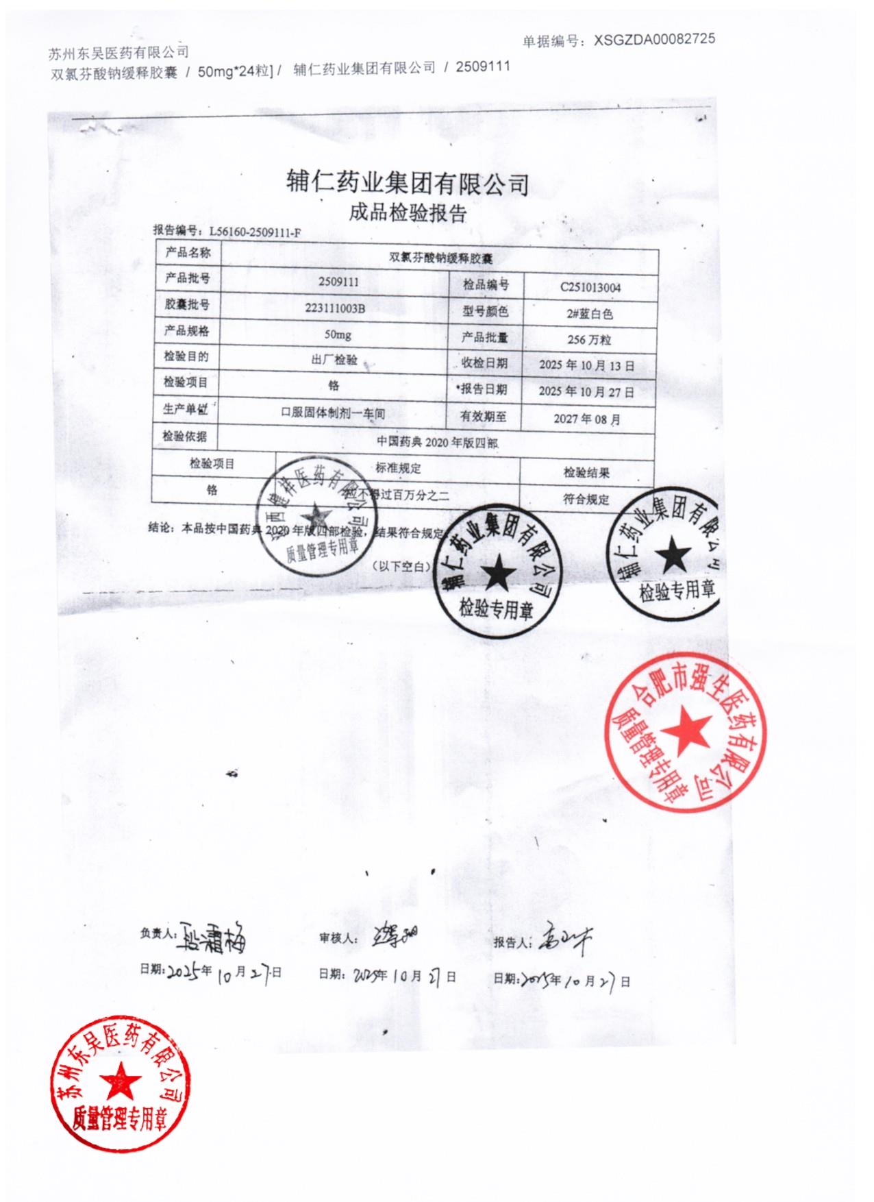 2509111双氯芬酸钠缓释胶囊1