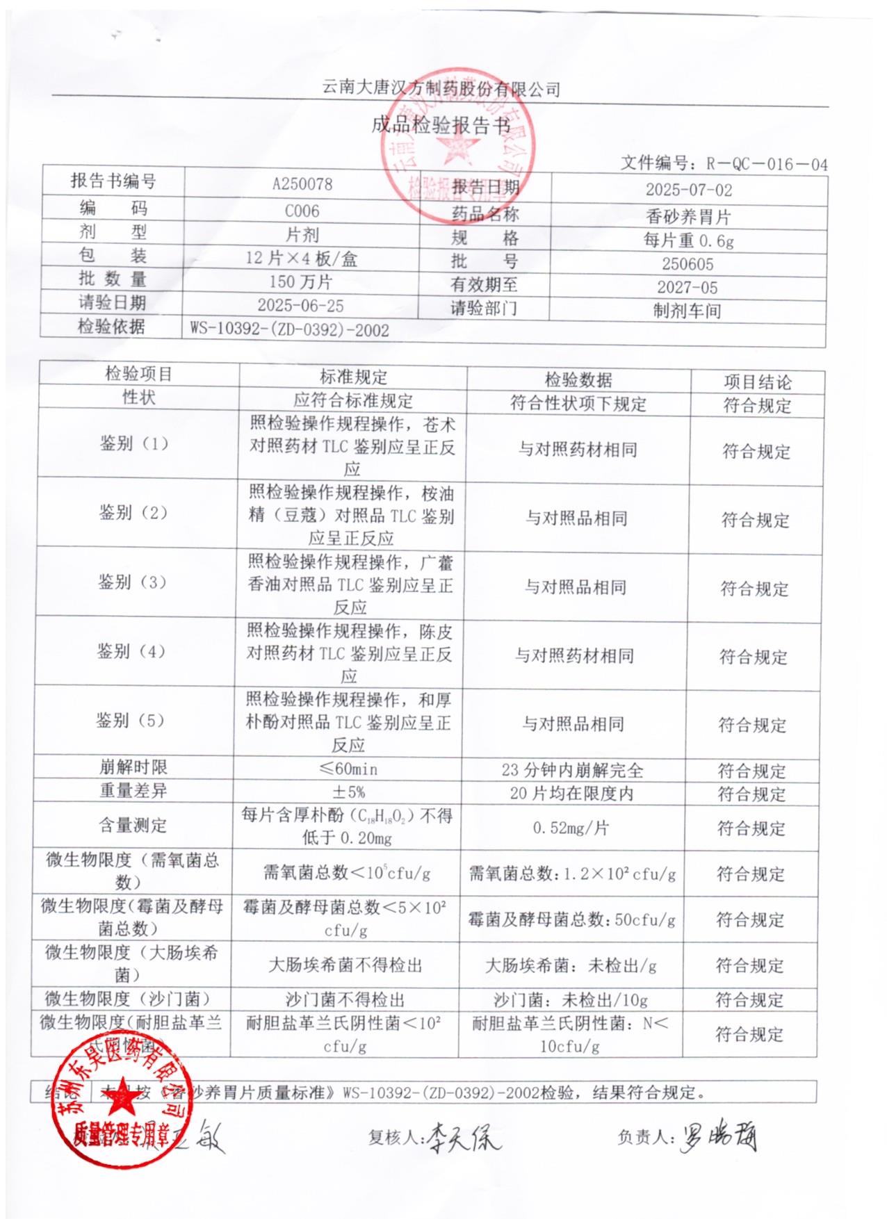 250605香砂养胃片