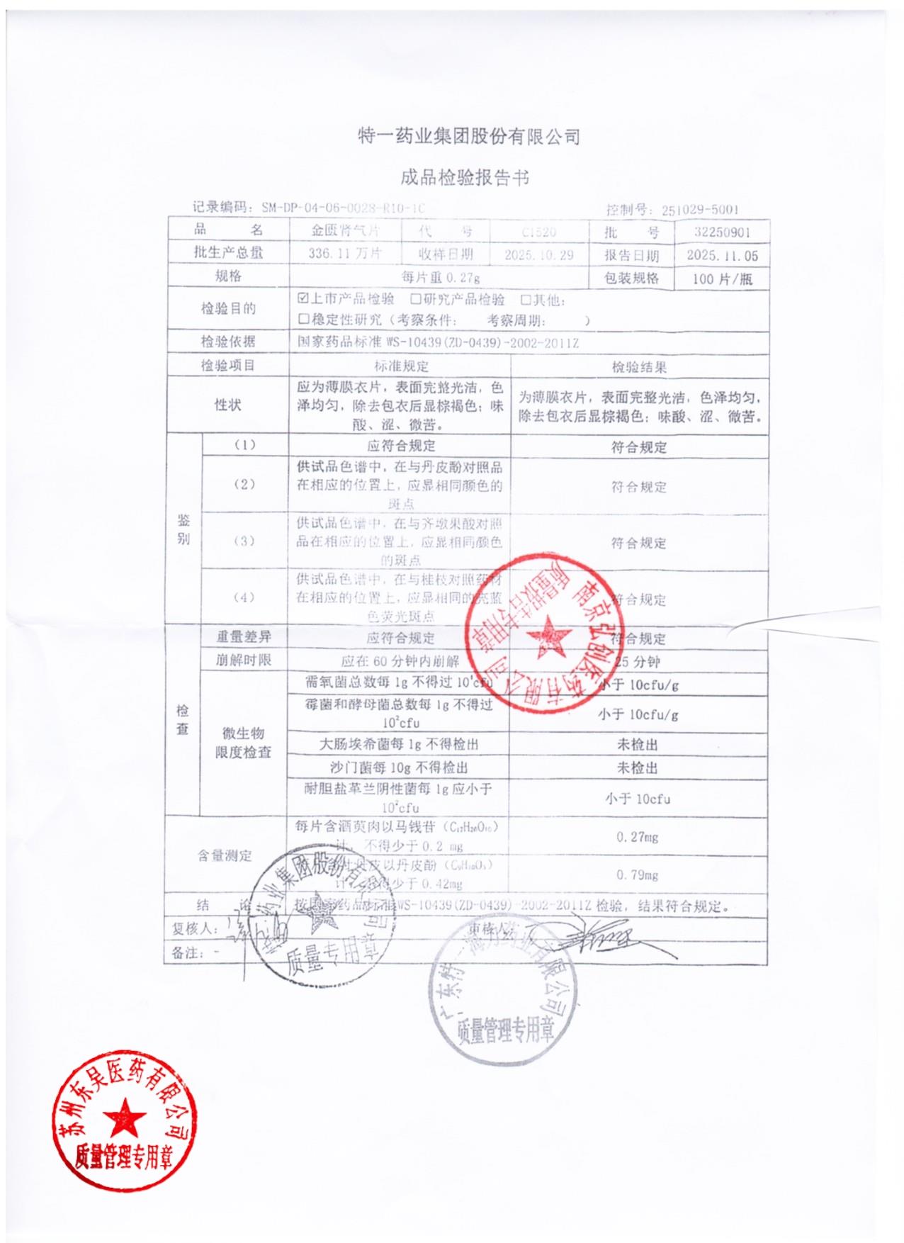 32250901金匮肾气片