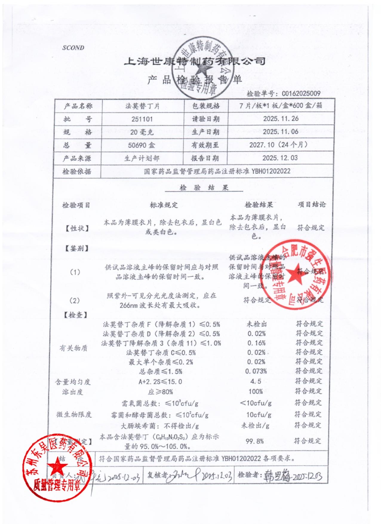 251101法莫替丁片