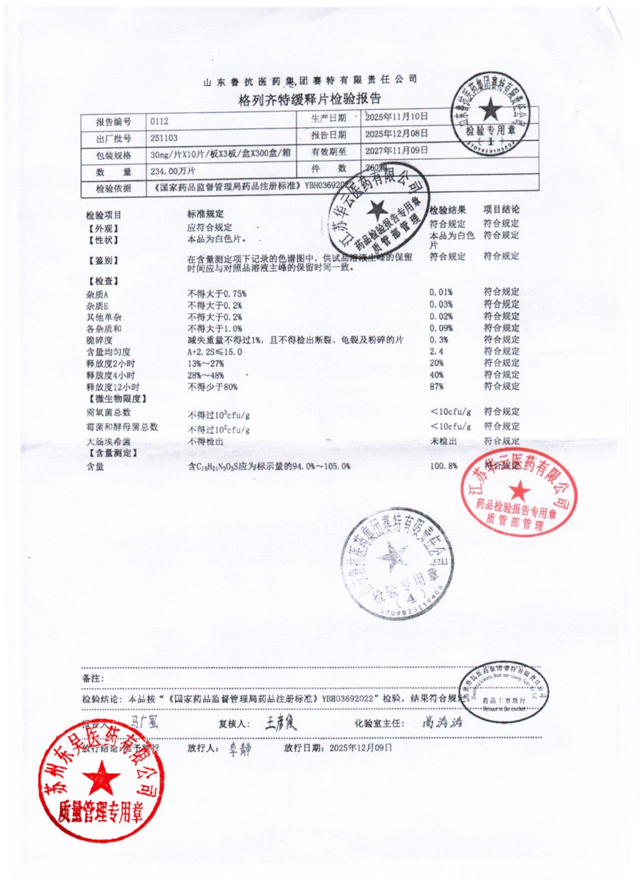 251103格列齐特缓释片