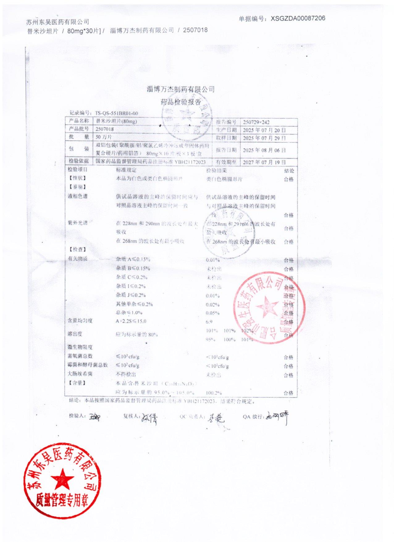 2507018替米沙坦片