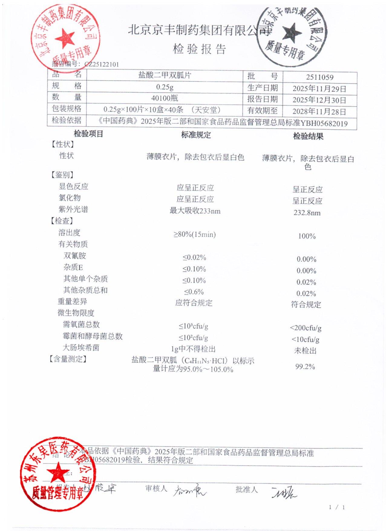2511059盐酸二甲双胍片