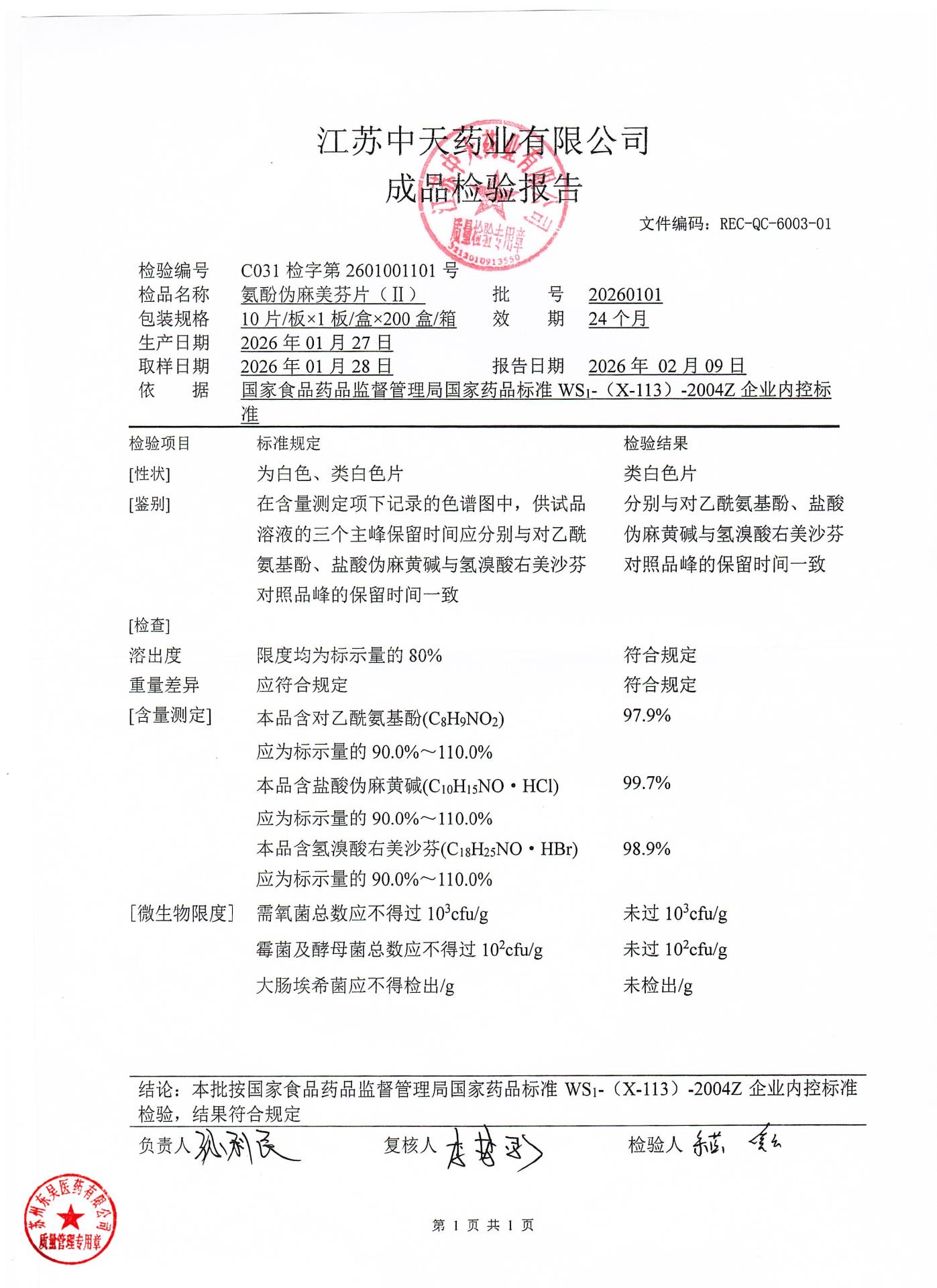 20260101氨酚伪麻美芬片（II）