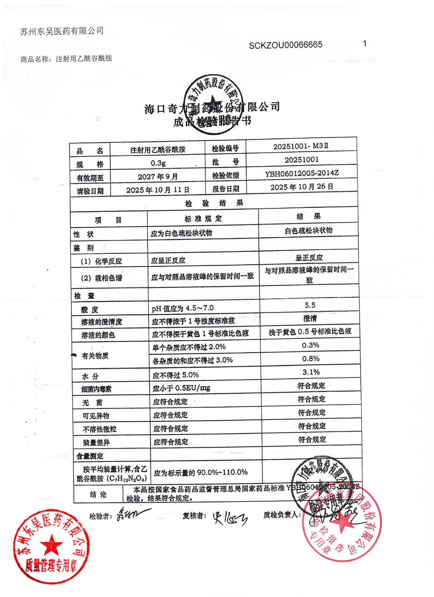 20251001注射用乙酰谷酰胺